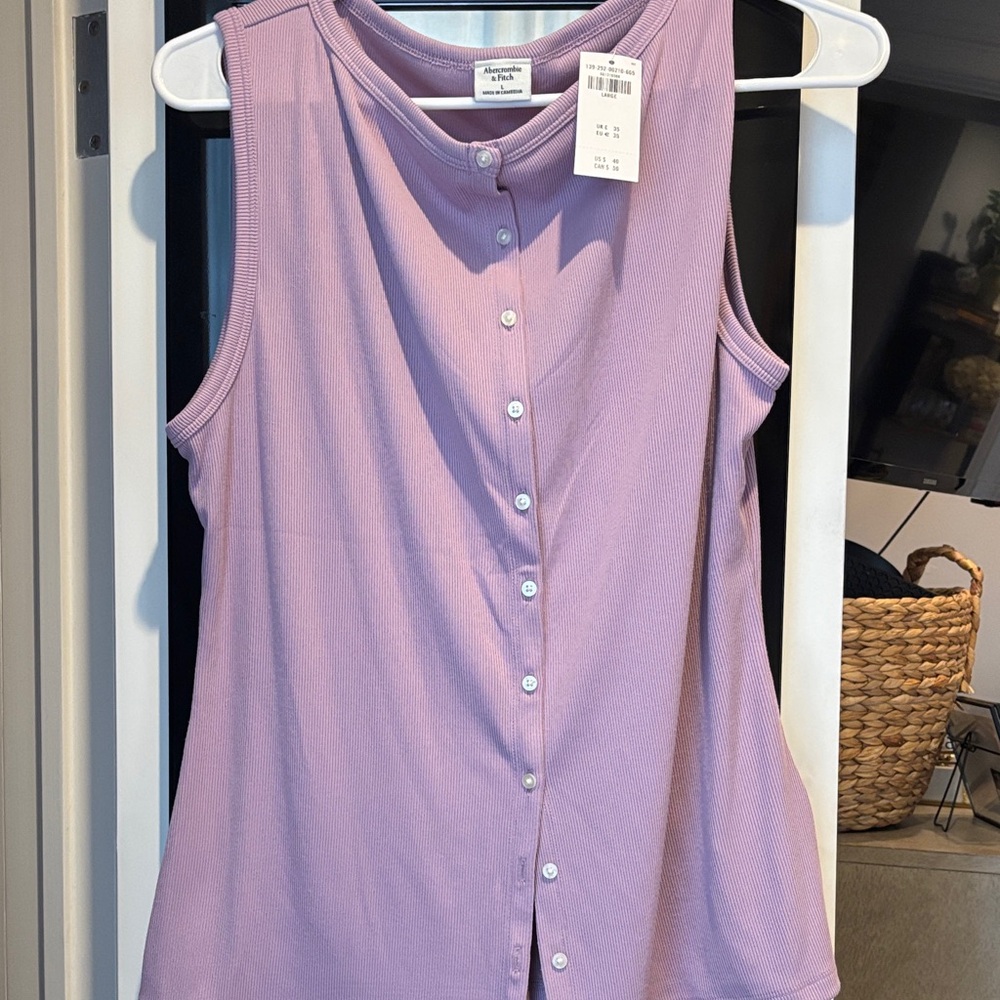 Abercrombie & Fitch Purple Sleeveless Blouse